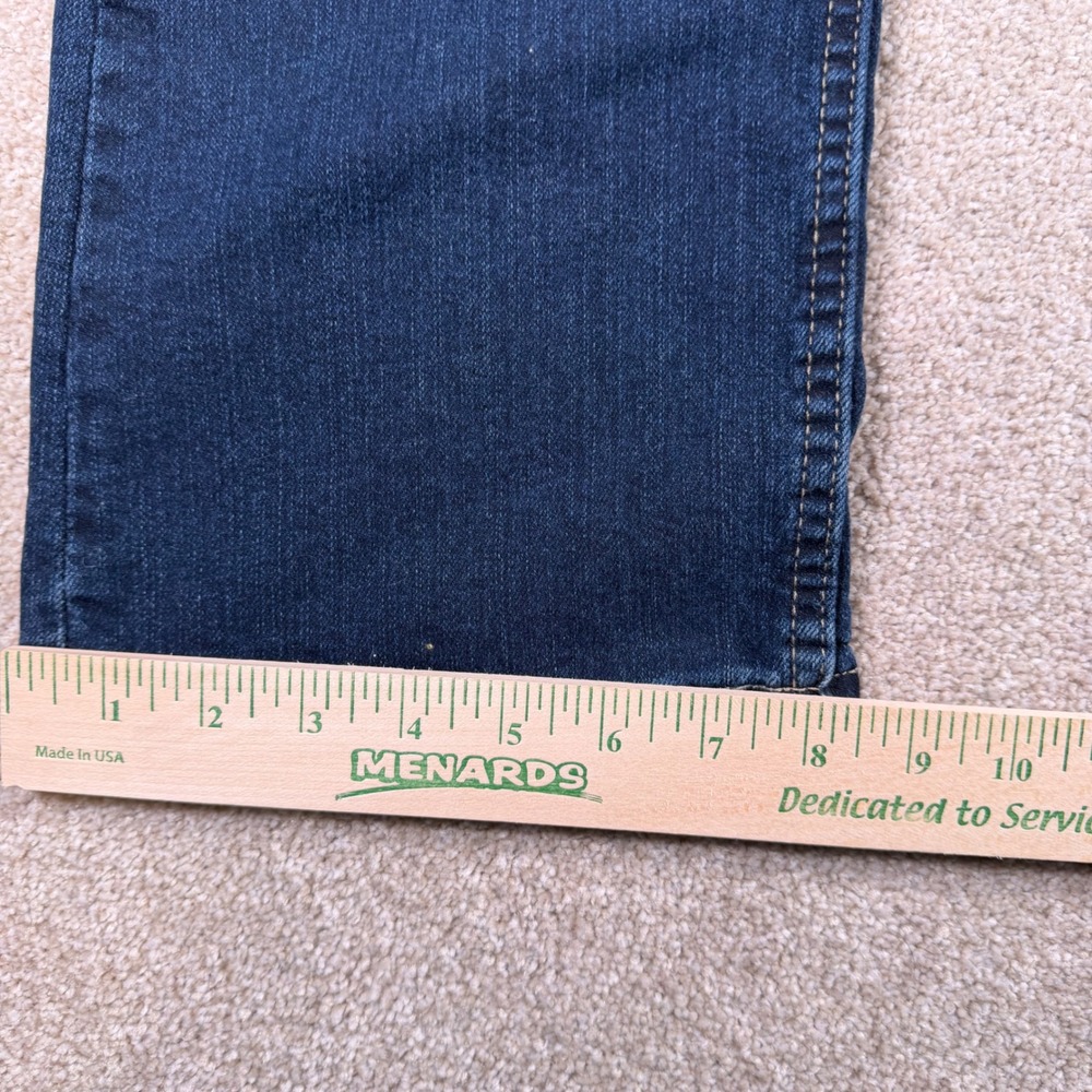 Riders By Lee Straight Leg Jeans Womens 16 Long Dark Wash Slender Stretch NEW - Picture 8 of 11
